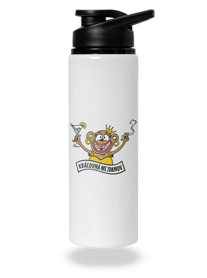 Kráľovná mejdanov flaša na vodu White