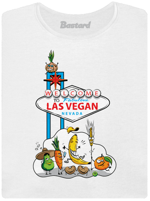 Las Vegan dámske tričko s lemom White
