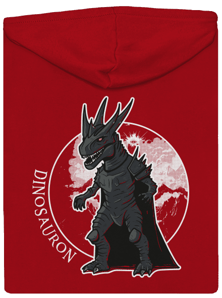 Dinosauron pánska mikina na zips Red