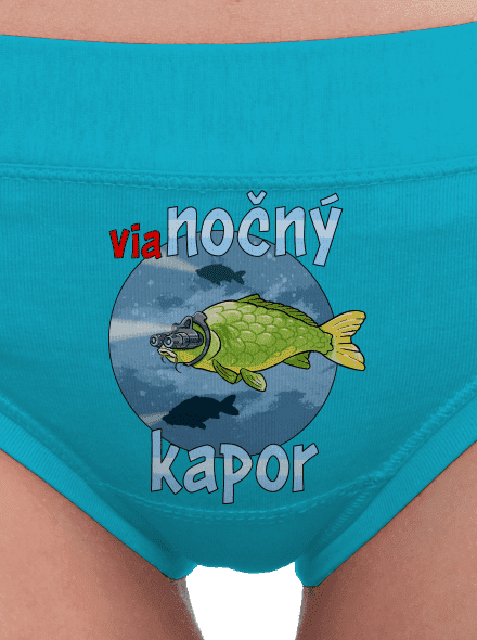 Vianočný kapor dámske nohavičky Turquoise