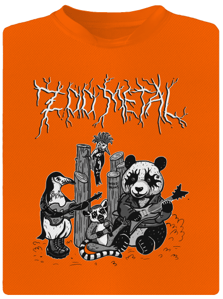ZOO metal detské športové tričko Neon Orange