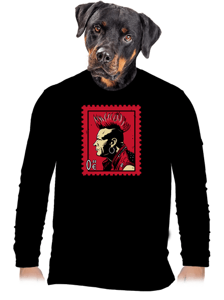 Známka punku pánske dlhý rukáv Black