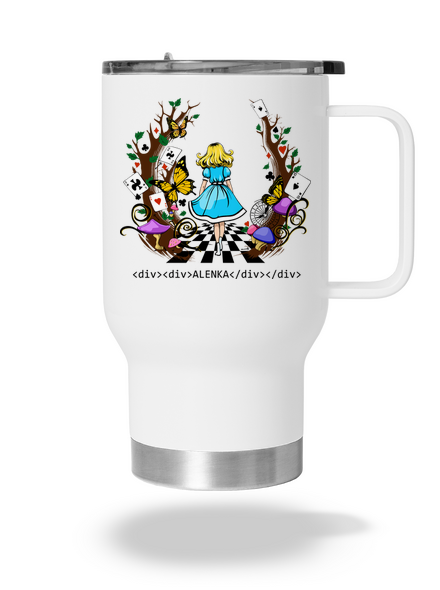 Alenka v ríši divov termohrnček White