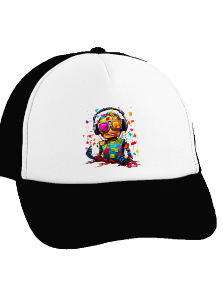 Workaholic robot šiltovka truckerka Black cap