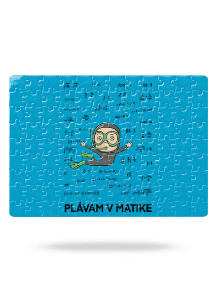 Plávam v matike puzzle White