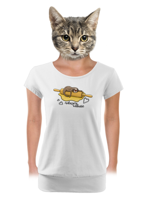 Milujem váľanie dámske tričko s lemom White