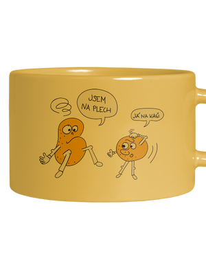 Opité zemiaky hrnček makronka Yellow Macaron