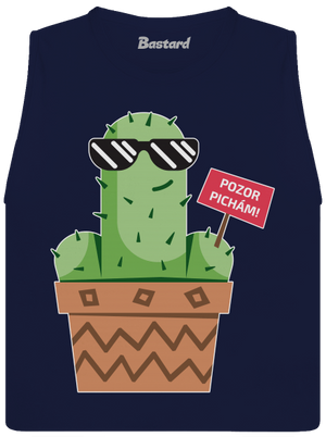 Pozor pichám dámske tielko voľné Navy