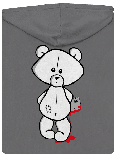 Méďa zabijak dámska mikina na zips Steel Gray