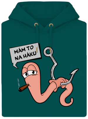 Na háku unisex mikina premium Emerald Green