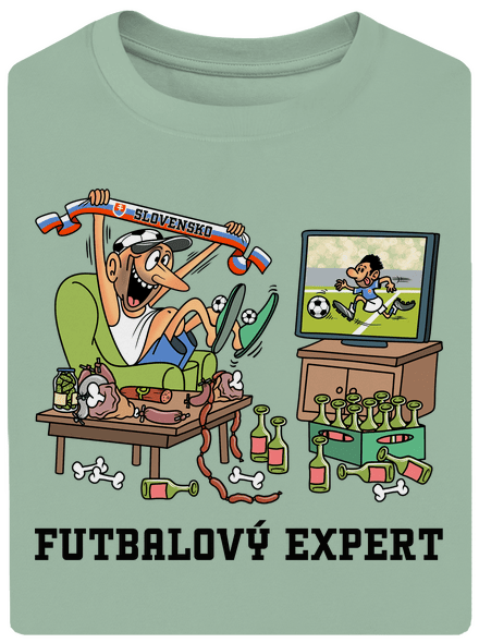 Futbalový expert unisex tričko oversized Sage