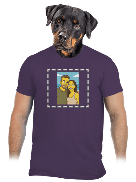 Simpsonovi z vlastnej fotky pánske tričko Urban Purple