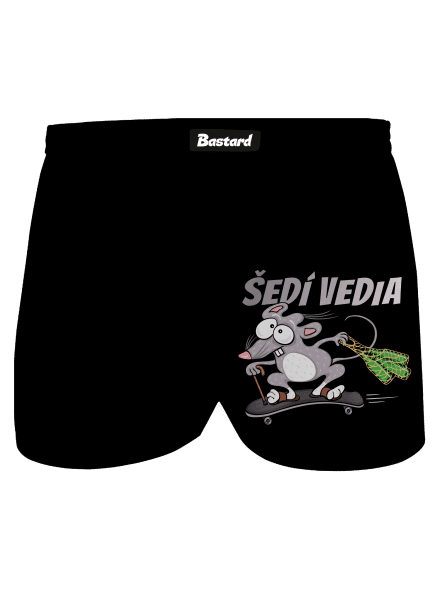 Šedí vedia - myšiak pánske trenky Black