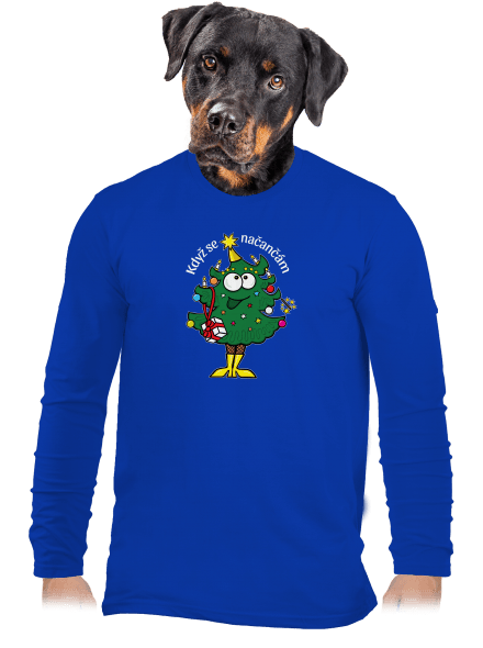 Když se načančám pánske dlhý rukáv Royal Blue