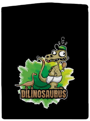 Dilinosaurus dámska mikina na zips Black