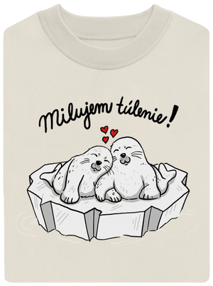 Milujem túlenie unisex mikina bez kapucne Off White