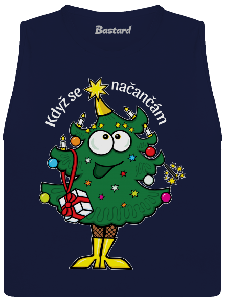 Když se načančám dámske tielko voľné Navy