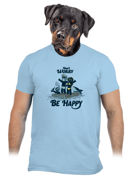 Don't worry pánske tričko Sky Blue