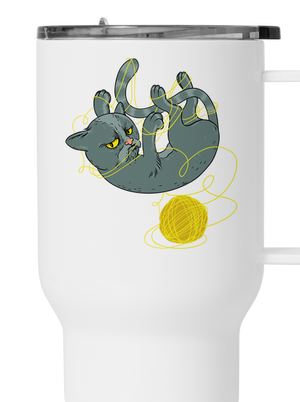 Nevrlý kocúr termohrnček White