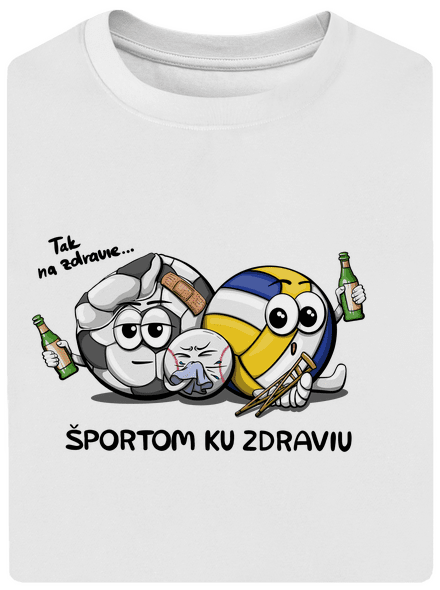 Športom ku zdraviu unisex tričko oversized White