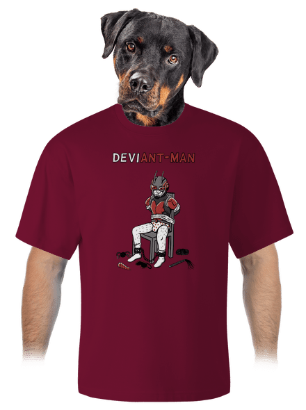 DeviAnt-man unisex tričko oversized Garnet