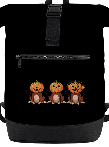 Halloween opičky batoh Black