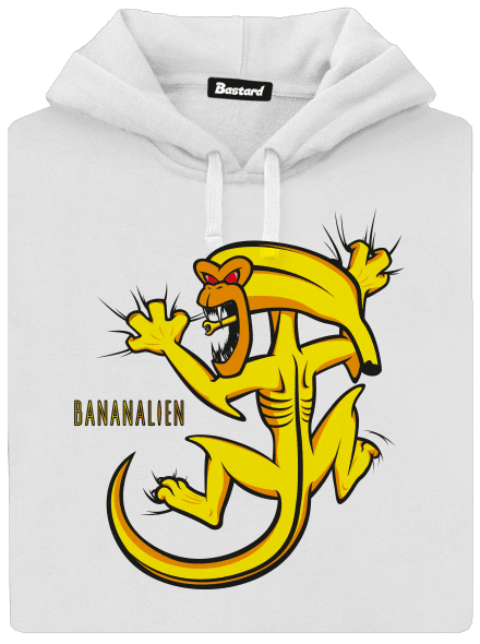 Bananalien dámska mikina klokanka White