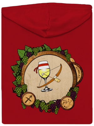 Vínny horoskop: Strelec pánska mikina na zips Red