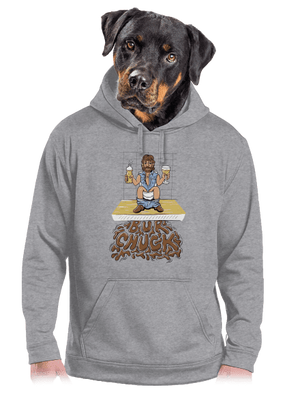 BurChuck pánska mikina klokanka Light Melange