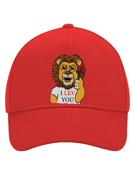 I lev you šiltovka baseballka Classic Red
