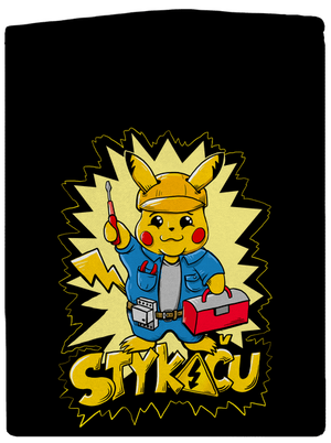 Stykaču pánska mikina na zips Black