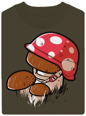 Hríb unisex mikina bez kapucne Urban Khaki