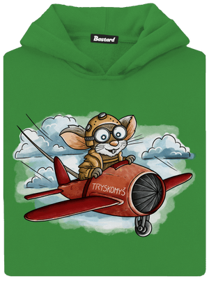 Tryskomyš detská mikina klokanka Kelly Green AWD