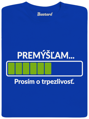 Premýšľam pánske dlhý rukáv Royal Blue