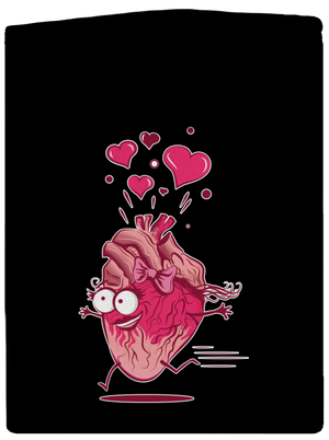 Zamilované srdiečka dámska mikina na zips Black