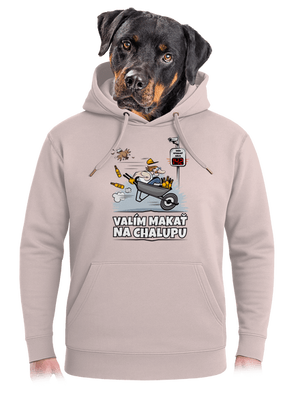Valím na chalupu unisex mikina premium Rose Chalk