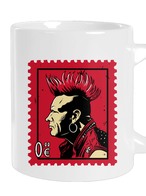 Známka punku veľký hrnček White