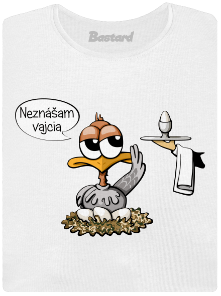 Neznášam vajcia dámske tričko s lemom White