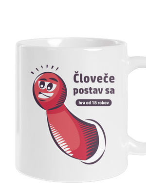 Človeče postav sa klasický hrnček White