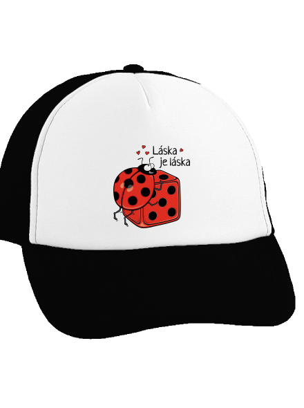 Láska je láska šiltovka truckerka Black cap