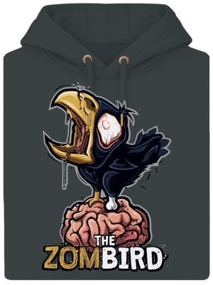Zombird unisex mikina premium Charcoal