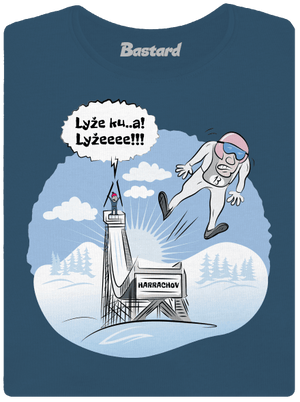 Lyže dámske tričko prémium Petrol Blue