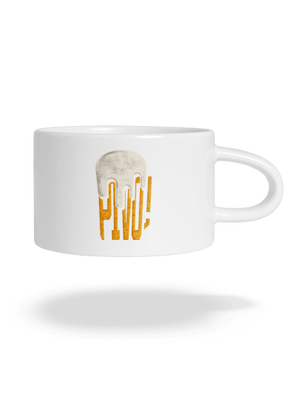 Nápis Pivo hrnček makronka White