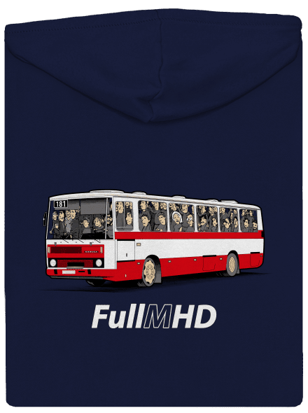 Full MHD pánska mikina na zips Navy