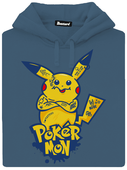 Pokérmon dámska mikina klokanka Denim