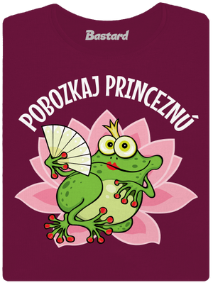 Pobozkaj princeznú a princa dámske tričko s lemom Rhododendron