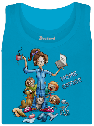 Mamičky home office dámske tielko klasické Blue Atol
