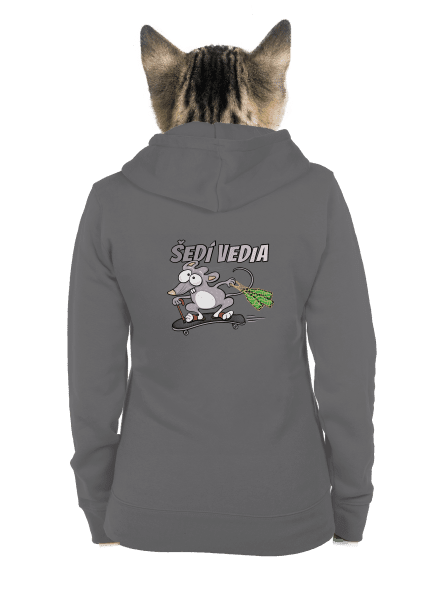 Šedí vedia - myšiak dámska mikina na zips Steel Gray