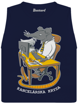 Kancelárska krysa dámske tielko voľné Navy