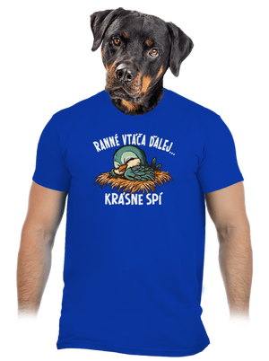Ranné vtáča spí pánske tričko Royal Blue